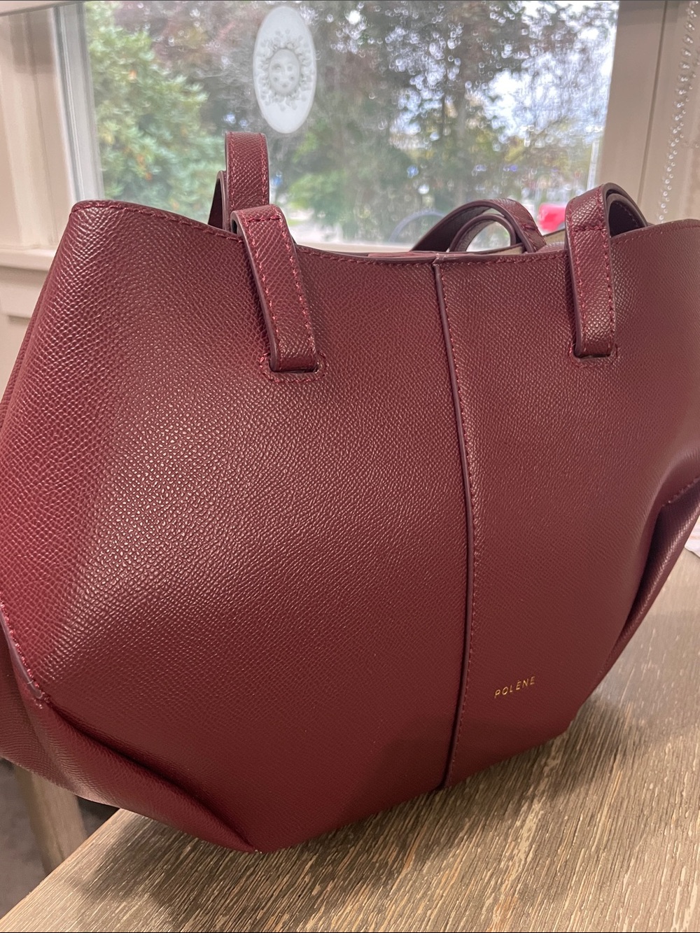 Large Burgundy Leather Tote